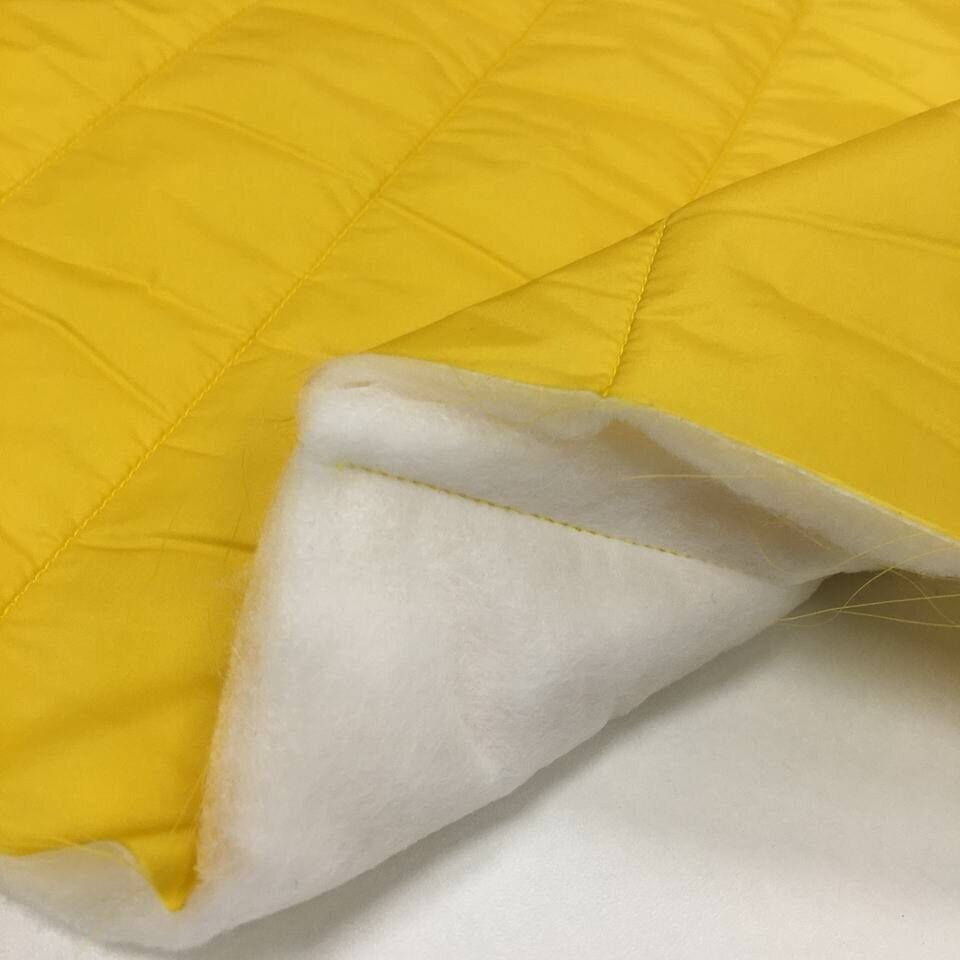 Курточная стежка односторонняя желтая, полоска 5 см