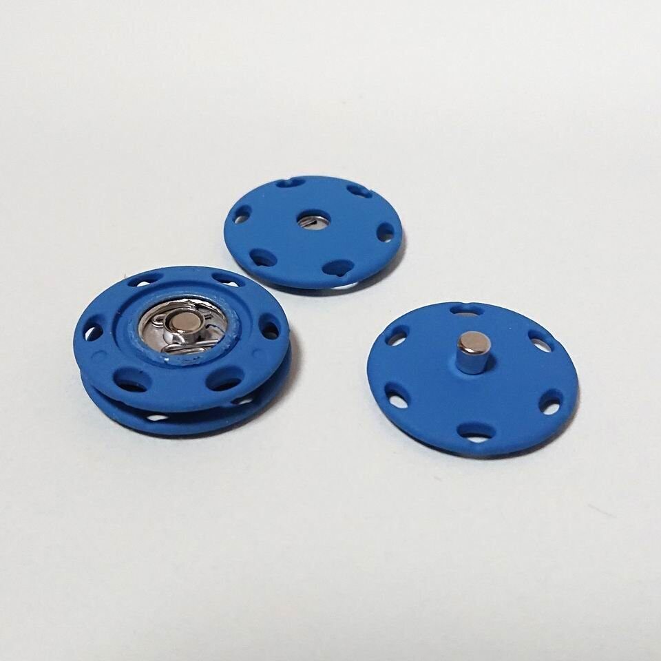 Кнопки крашенные синие 20 мм