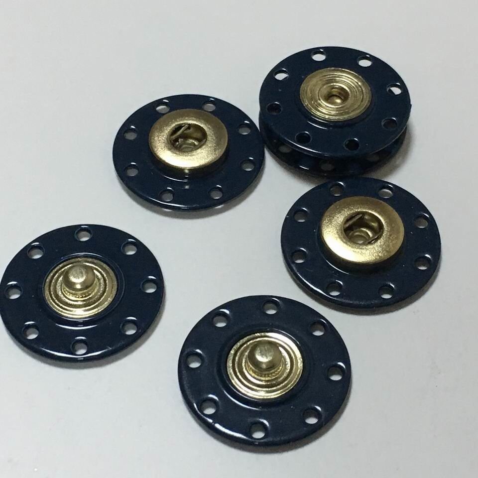 Кнопки металлические темно-синие 23 мм