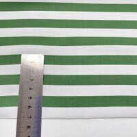 Плательная вискоза сатин полоска бело-зеленая